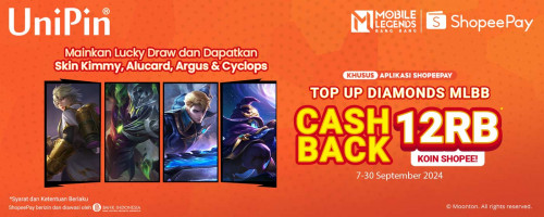 Top up Diamonds MLBB di UniPin Cashback 12,000 Koin Shopee & Mainkan Lucky Draw – Star Wars!